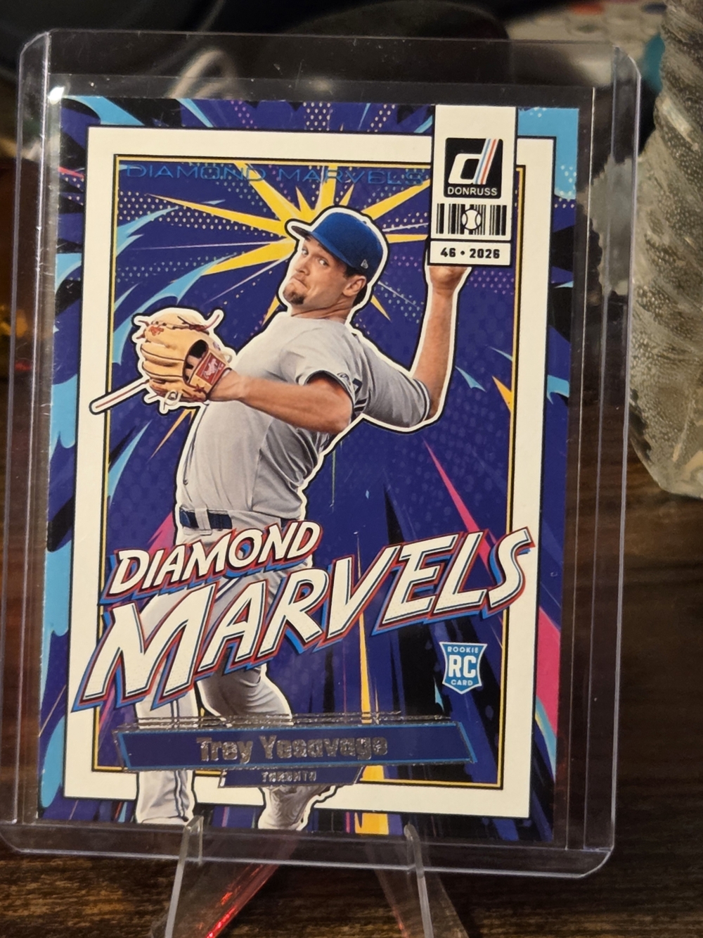 This is a 2026 Panini Donruss Diamond Marvels rookie insert card.